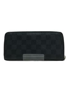 LOUIS VUITTON◆長財布/ジッピー/グラフィット/PVC/BLK/ダミエ/メンズ/N63095