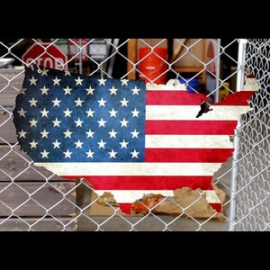 アメリカンスティールサイン「USA United States Flag」 PS-219 ／星条旗・USAフラッグ／メタルサイン・看板