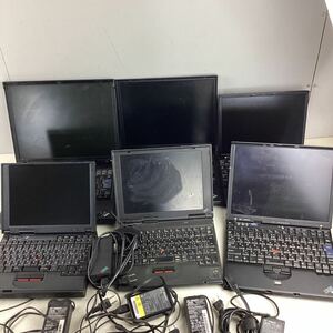 o4316 IBM ThinkPad 6点セット ノートパソコン XP 2371-GDJ 1709 2609 2606 2887 2373 ACアダプタ 不動品 ジャンク