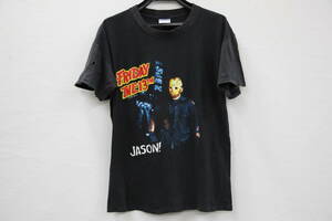 80s 1989 13日の金曜日 パート8 Tシャツ ジェイソン BROCKUM USA Lサイズ JASON FRIDAY THE 13TH Vintage ホラー ムービー ビンテージ 