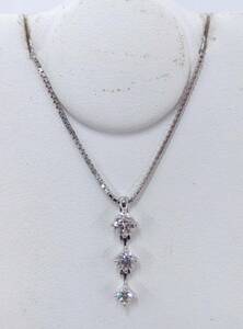 TASAKI K18WG ダイヤモンド0.32ct 最大45㎝ ブランドアクセサリー タサキ ホワイトゴールド ネックレス