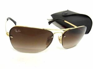 1円 ■美品■ Ray-Ban レイバン 3541 001/13 サングラス メガネ 眼鏡 メンズ レディース ゴールド系 AW5831