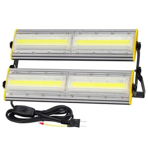 4台 200W・2000W相当 LED 投光器 スイッチ付き 32500LM AC80-150V 昼光色 6000K 広角240度 IP67防水 3Mケーブル コード付き KRO-2001