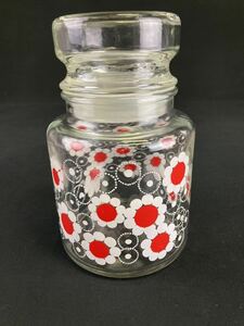 【A1128】ADERIA キャンディポッド 昭和レトロ 花柄 ビンテージ 保存容器 保存瓶 昭和レトロポップ
