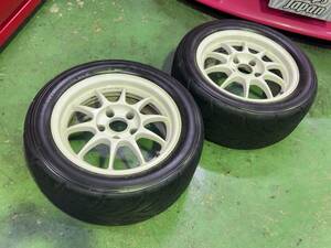 DEEPSRACING★ENKEI COMPETITION WHEEL ESターマック 15インチ 7J +40 PCD114.3 5H 2本セット★検)EK9 シビック DC2 インテグラ