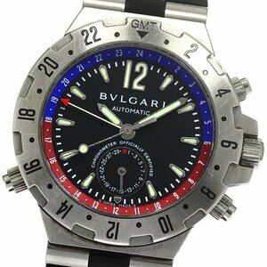 ベルト訳あり ブルガリ BVLGARI GMT40S ディアゴノ GMT 自動巻き メンズ _798800