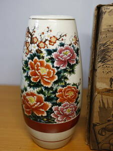 伝統工芸　九谷焼　花瓶 花鳥 花器 花入 飾り壺 インテリア　　