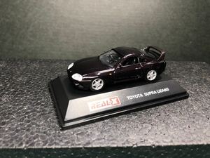 【SUPRA JZA80 (メタリックダークブラウン)】 1/72 TOYOTA REAL-X トヨタ カーヒストリーズコレクション ミニカー ヨーデル スープラ 黒系