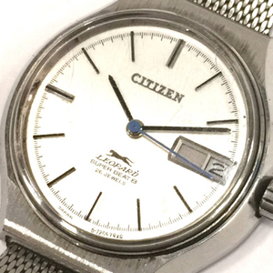 シチズン レオパード デイデイト 自動巻 オートマチック 腕時計 メンズ シルバーカラー文字盤 CITIZEN QR035-123