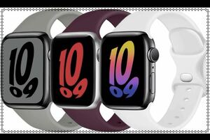 1円~【1-9】3本セット apple iwatch series バンドシリコン 42/44mm