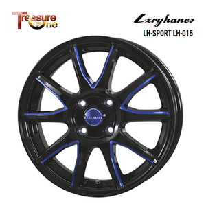 送料無料 トレジャーワン Lxryhanes LH-SPORT LH-015 5.5J-15 +43 4H-100 (15インチ) 4H100 5.5J+43【4本セット 新品】