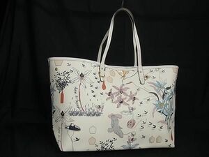 ■新品■未使用■ TORY BURCH トリーバーチ PVC フラワー 花柄 トートバッグ ショルダーバッグ レディース アイボリー系 AS6129