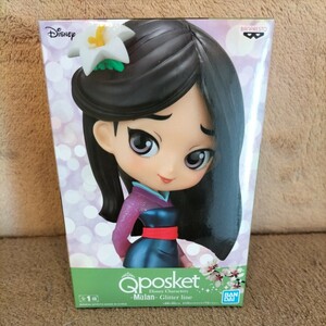 新品未開封　Qposket Disney Characters　Mulan　ムーラン　Glitterline ディズニーストア　フィギュア　４０th