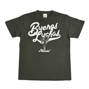 HAOMING ハオミン■送料込■Buenos Luchas Tシャツ■チャコール L■覆面マスク プロレス 格闘技 新日本 WWE ノア 筋トレ リバーサル 100a