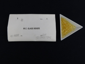 2910△未使用 チェコビーズ M.C.GLASS BEADS LIGHT COLORADO TOPAZ ライトコロラドトパーズ SUPERIOR CRYSTAL