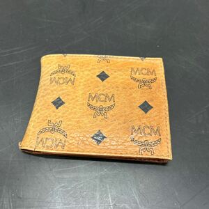 MCM エムシーエム レザー 財布 二つ折り ウォレット 二つ折り財布 モノグラム レトロ　当時物 ビンテージ