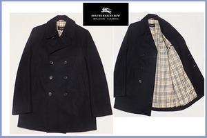 ★BURBERRY BLACK LABEL High class Pea Coat・M・USED