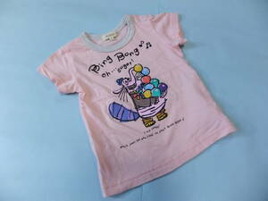 ◎☆HusHush　ハッシュアッシュ　ディズニーコラボ　インサイドヘッド　半袖Tシャツ　プリントTシャツ　80サイズ　ピンク色　キャラクター