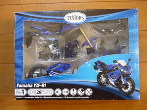 希少・新品・未開封／1/12　テスター　ヤマハ　YZF-R1　1台／TESTORS YAMAHA　クイックビルドモデル　塗装済み