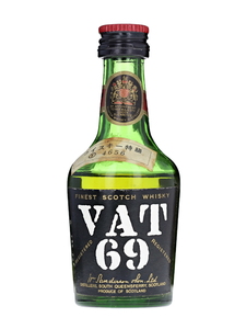 【ミニチュアボトル】バット69 VAT69 スコッチ ウイスキー 特級表示 箱なし 48ml 43％　KBM1044