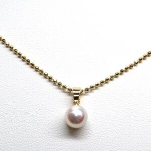 MIKIMOTO(ミキモト)《K18 アコヤ本真珠ネックレス》A 4.2g 約39.5cm pearl necklace パール jewelry EC3/EC4