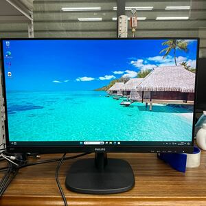 junk-18 Philips 243v7Q 24インチ液晶モニター　フレームレス　フルHD HDMIで検品 画面キズ小 電源ケーブル付き　2023年モデル