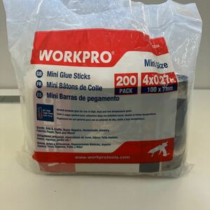 0602y2611 WORKPRO グルースティック グルーガン用スティック約 200本 φ7mm*100mm 透明 ホットメルト 強力粘着 速乾 無臭 環境に優しい 