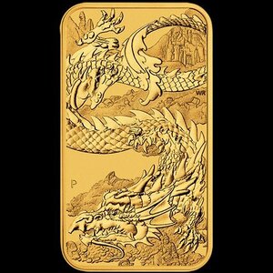 [保証書・カプセル付き] 2023年 (新品) オーストラリア「ドラゴン・龍」純金 1オンス バー