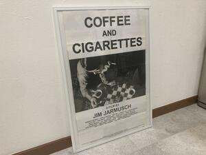 COFFEE AND CIGARETTES 特大ポスター　フレーム付き　ジム・ジャームッシュ トムウェイツ　イギーポップ