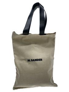 JIL SANDER◆Flat Shopper/トートバッグ/キャンバス/ベージュ