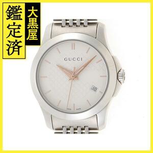 GUCCI グッチ 腕時計 Gタイムレス 126.5 YA126565 ステンレス シルバー文字盤 クオーツ【472】SJ