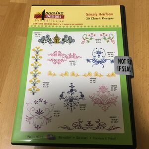 CD-ROM 刺繍データ　Simply Heirloom 飾り模様　刺繍模様のデーター（刺しゅうカード刺繍カードではありません）