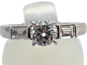 田崎 ダイヤモンドリング Pt900 4.4g 10号 ソーティング付き　Jewelry TASAKI Dia0.53ct(I-SI2-G)0.31ct Ring