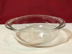 Ａ5216●PYREX パイレックス 耐熱ガラス 両手鍋 OVEN WARE 28-10 023 MADE IN JAPAN 約φ20×ｈ7㎝ 持ち手～持ち手23.3㎝ スレキズ小欠け