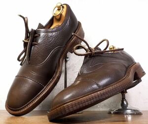 【1.2回使用程度/極美品】英国製 ミハラヤスヒロ x Loake ストレートチップ UK6E 24.5cm相応 カントリー 茶/tricker’s sanders