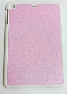 【ネコポス送料無料】iPad mini 2/3 ケース カバー タブレットケース ハードカバー 背面 保護ケースカバー 薄型 ホワイト&ラベンダー