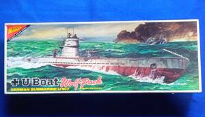 ★初版★ ニチモ 1/200 ドイツ潜水艦 Ｕボート107　Ｕ-Boat type ⅨＢ　Wolf Pack　日模　Nichimo　日本模型