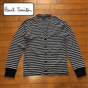 ★【 Paul Smith 】★カットソー コットンボーダー Vネックカーディガン★サイズ M★i-747