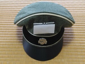 エレール製　WW2ドイツ軍 武装親衛隊 制帽 クラッシュキャップ　レプリカ　未使用品/パイピング白/58センチ