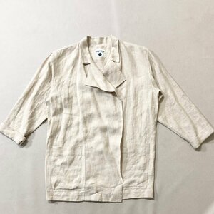 ★90s Plantation プランテーション リネン ジャケット ベージュ 麻 M Vintage ISSEY MIYAKE イッセイ ミヤケ アウター レディース 0.40kg