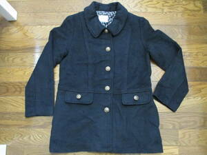 レディース 女性 Lサイズ ショート コート SHOO-LA-RUE 黒 金ボタン 11号 ジャケット ワールド アウター ブラック 