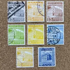 ベネズエラの切手　建物8種