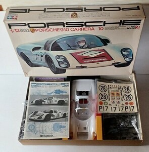 激レア 初版1969年　タミヤ 1/12 ポルシェ 910 カレラ 10　NO.BS1214 2,600/ VANレ－シング 希少ver　日本製プラモデル