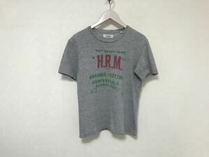 本物ハリウッドランチマーケットHRMコットンプリント半袖Tシャツメンズアメカジサーフミリタリー1Sビジネス日本製グレーインナー