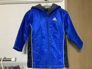 ☆adidas（アディダス）子供用ベンチコート/ジャンパー サイズ100 ブルー 裏起毛☆