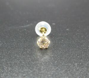 2 新品 YG 天然ダイヤモンド 0.15CT ピアス 片耳から セット割引きあり ノンブル タリスマン アイファニー イニシャル WG PT ティファニー