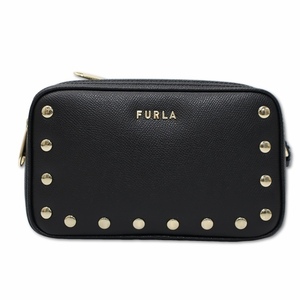 フルラ FURLA リリー スタッズ レザー ショルダーバッグ ブラック