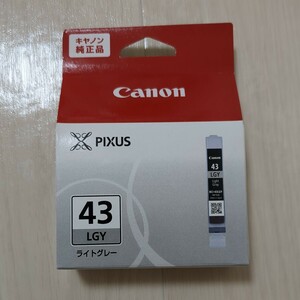 【送料120円〜】インクカートリッジ43 ライトグレー Canon キヤノン プリンター 純正 ピクサス PIXUS　BCI-43LGY CANON