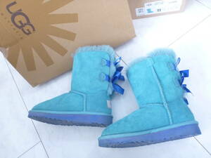 1.4万 美品　ＵＧＧ　アグ ★水色　シーフスキン　ブーツ　17　17.5