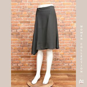 1円/春夏/DOROTHEE SCHUMACHER/2(S)サイズ/イレギュラーヘム フレアスカート インポート ドロシーシューマッハ 新品/黒/ブラック/iz269/